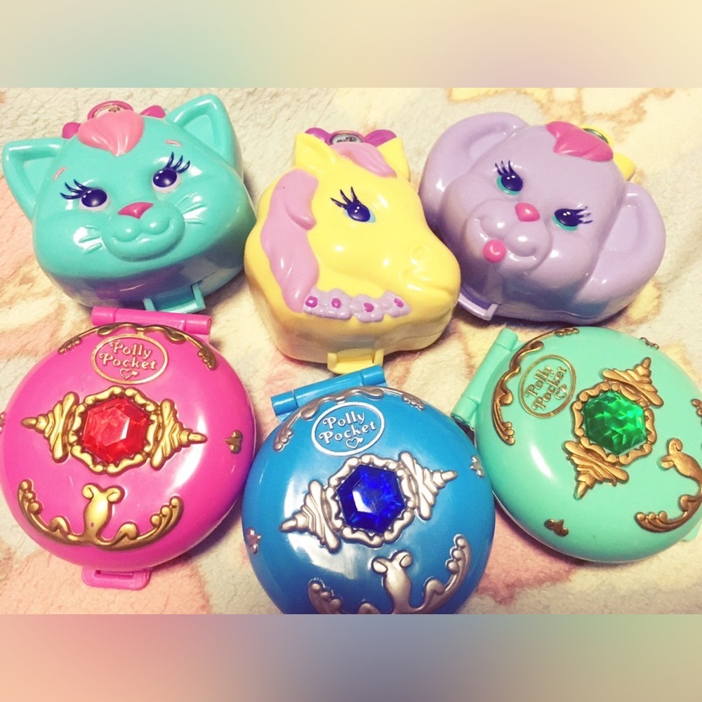 Vintage Polly Pocket Compacts Lot 🧚‍♂️🎀🧸💚💜